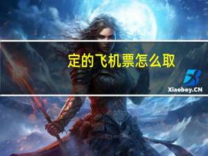 定的飞机票怎么取