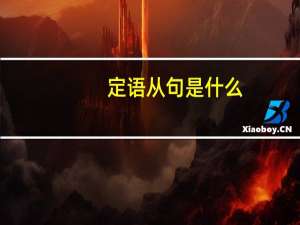定语从句是什么