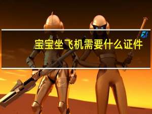 宝宝坐飞机需要什么证件