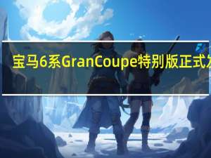 宝马6系GranCoupe特别版正式发布