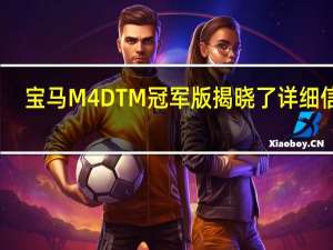 宝马M4DTM冠军版揭晓了详细信息