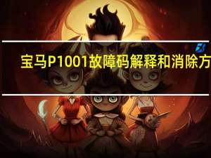 宝马P1001故障码解释和消除方法，宝马P1001故障码怎么解决