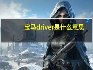 宝马driver是什么意思