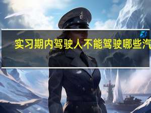 实习期内驾驶人不能驾驶哪些汽车