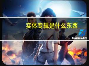 实体专辑是什么东西（实体专辑是什么）
