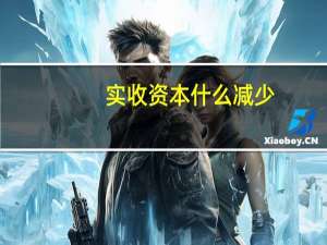 实收资本什么减少