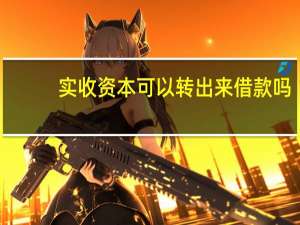 实收资本可以转出来借款吗（实收资本可以转出）