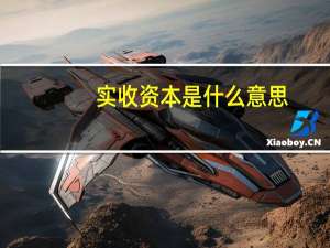 实收资本是什么意思