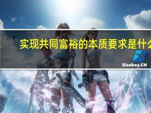 实现共同富裕的本质要求是什么