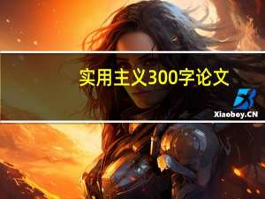 实用主义300字论文