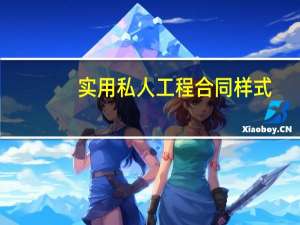 实用私人工程合同样式