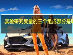 实验研究变量的三个组成部分是哪些