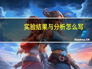 实验结果与分析怎么写