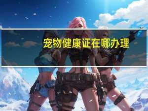 宠物健康证在哪办理
