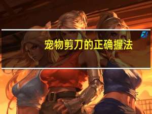 宠物剪刀的正确握法