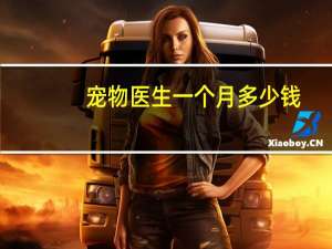 宠物医生一个月多少钱