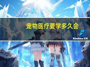 宠物医疗要学多久会