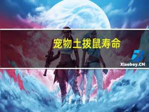 宠物土拨鼠寿命