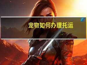 宠物如何办理托运
