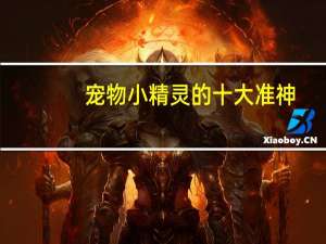 宠物小精灵的十大准神