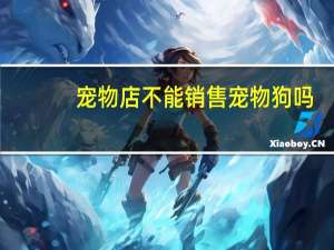 宠物店不能销售宠物狗吗