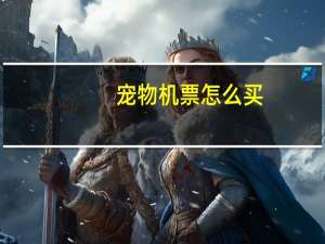 宠物机票怎么买