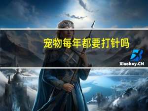 宠物每年都要打针吗