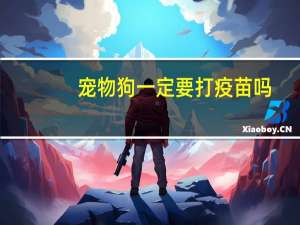 宠物狗一定要打疫苗吗