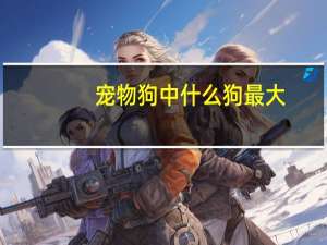 宠物狗中什么狗最大