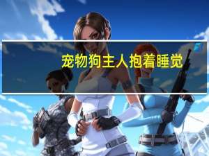 宠物狗主人抱着睡觉