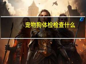 宠物狗体检检查什么