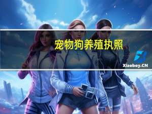 宠物狗养殖执照