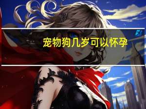 宠物狗几岁可以怀孕