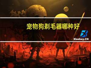 宠物狗剃毛器哪种好