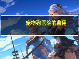 宠物狗医院的费用