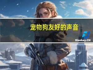 宠物狗友好的声音