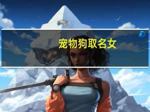 宠物狗取名女