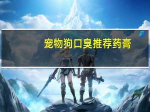 宠物狗口臭推荐药膏