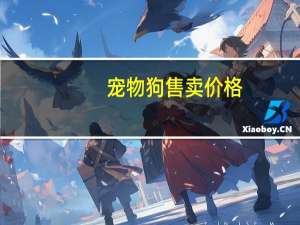 宠物狗售卖价格