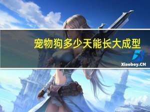 宠物狗多少天能长大成型