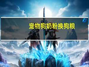 宠物狗奶粉换狗粮