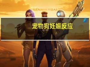 宠物狗妊娠反应