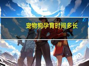 宠物狗孕育时间多长
