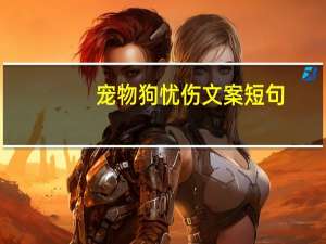 宠物狗忧伤文案短句