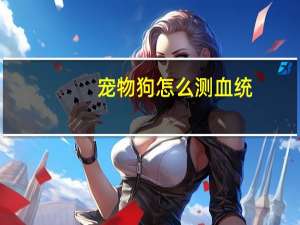 宠物狗怎么测血统
