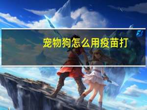 宠物狗怎么用疫苗打