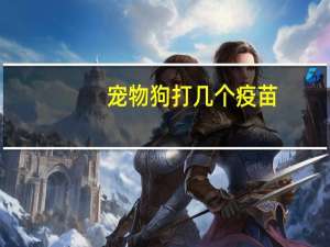 宠物狗打几个疫苗