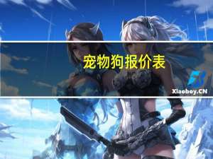 宠物狗报价表