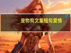 宠物狗文案短句爱情