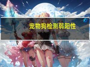 宠物狗检测弱阳性